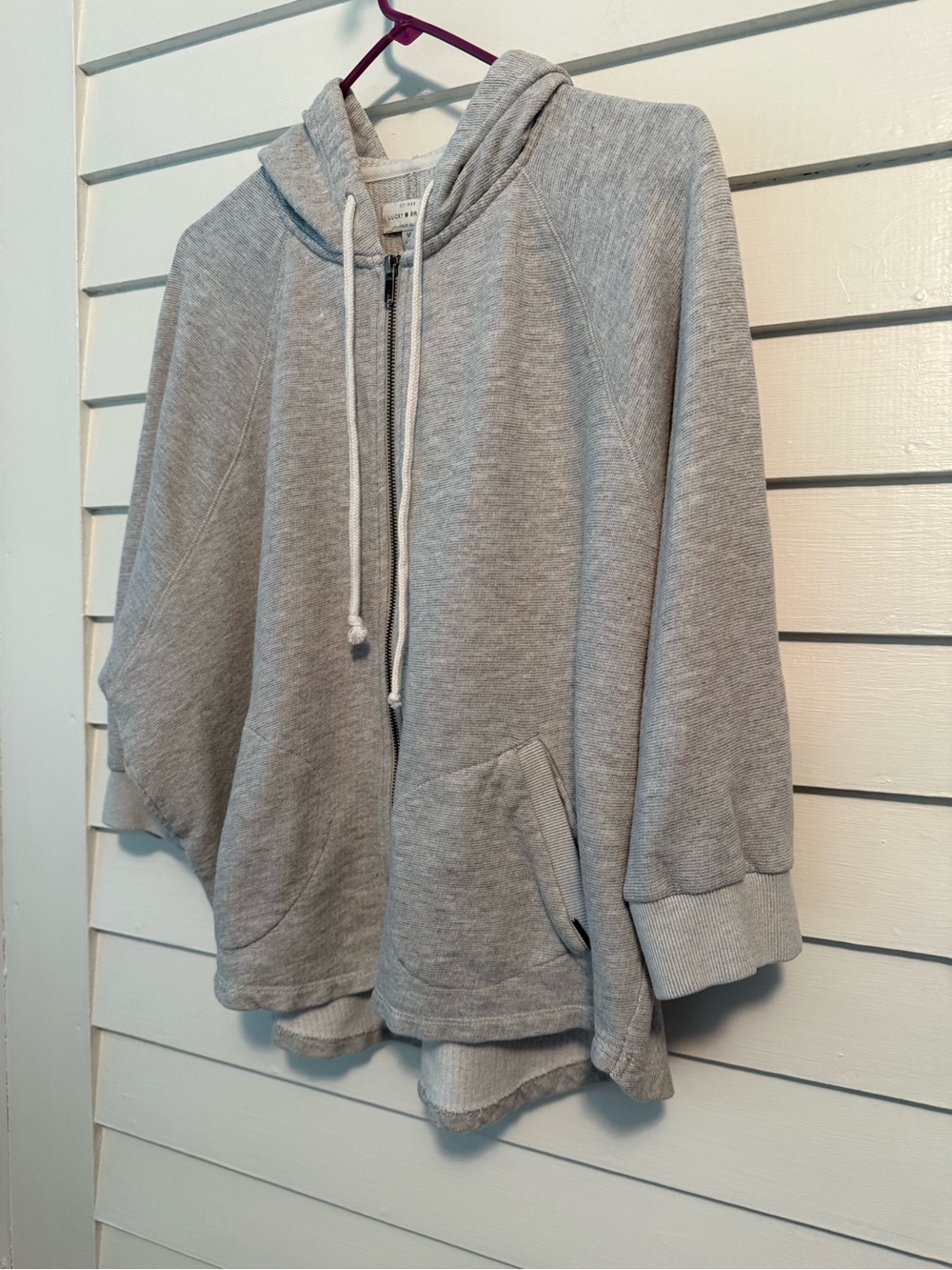 Lucky Brand | Gray Zip-Up Hoodie Sweatshirt Size Medium - Picture 2 of 6
